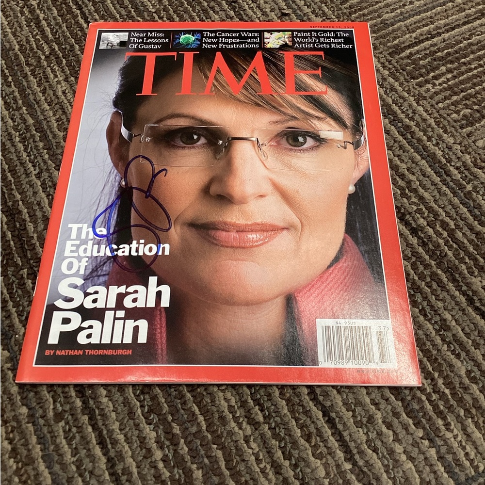 Sarah Palin Signed Time Magazine